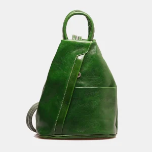Zaino Donna VIAVERDI in Pelle Verde Made in Italy linea Firenze