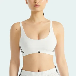 Adidas Bralette Strisce Bianco JL3540