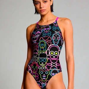 Costume intero donna da allenamento Ibiza 240IF - Skull tribe