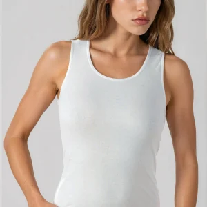 Canotta Donna Spalla Larga in Costina