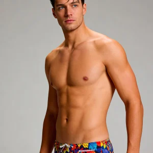 Slip da nuoto uomo da allenamento H2Otto 435HF - Blue skull