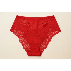 Slip Donna Vita Alta in Pizzo - RED EDITION -