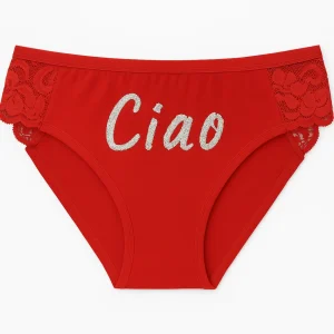 Slip Donna in Bielastico e Pizzo - RED EDITION -