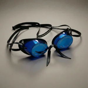 Occhialini Svedesi Mirror con silicone Soft Frame - Blu Specchio Blu