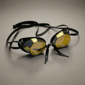 Occhialini Svedesi Mirror con silicone Soft Frame - Giallo Specchio Silver