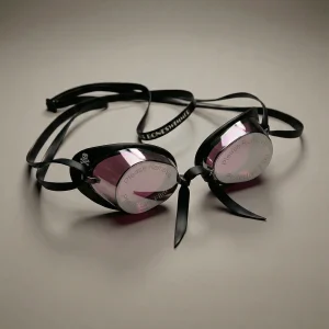 Occhialini Svedesi Mirror con silicone Soft Frame - Rosa Specchio Silver