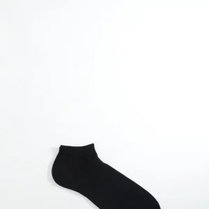 Sneakers in Filo di Scozia Elasticizzato - Nero