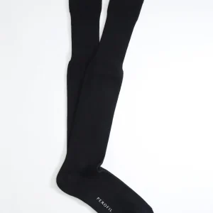 Calza Lunga in Cotone  e Cashmere - Nero