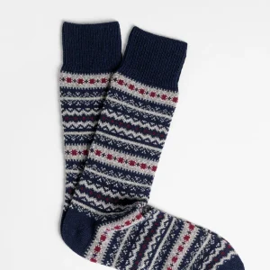 Calza Corta in Cotone Invernale Fantasia Norvegese - Fantasia Multicolore