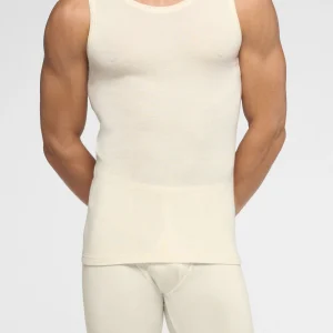 Canotta Spalla Larga in Lana e Seta Pointer - Bianco