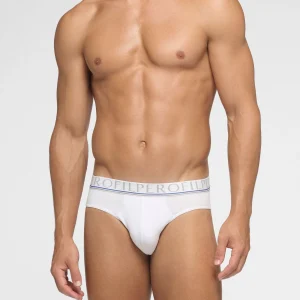 Slip Medio in Cotone elasticizzato Match Logo Bipack - Bianco