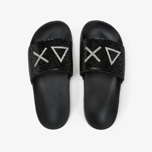 Sun68 Ciabatte Nere Strass X36211