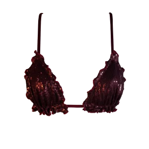 Triangolo Fru Fru Bordeaux - Paillettes