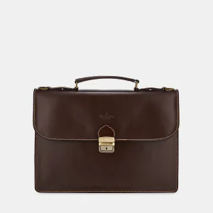 Cartella da Lavoro in Pelle Tesa di Moro VIAVERDI Made in Italy - Pc 15.6