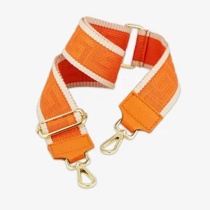 Tracolla VIAVERDI in Tessuto e Pelle Arancio Made in Italy