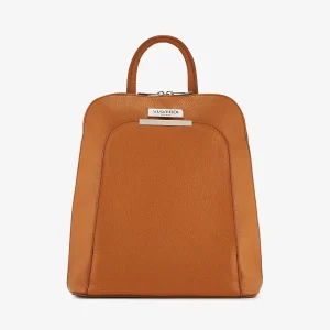 Zaino Donna in Pelle color Cuoio VIAVERDI Made in Italy
