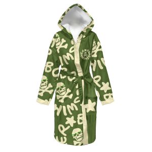 Accappatoio Bimbo - 27AC Verde Mil Logo Naturale