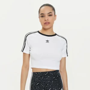 Adidas T-shirt Crop Bianco IP0662