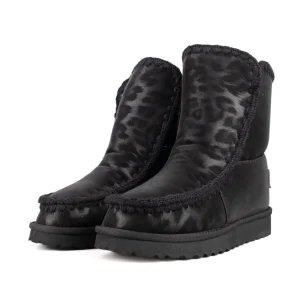 ICON Stivaletto Pelliccia Ecopelle Nero Animalier IC05267SD