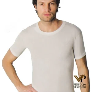 350-MAGLIETTA MEZZA MANICA IN LANA E COTONE