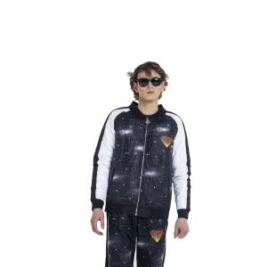 Mnml Bomber Nero Stampa Minimal Universo