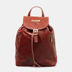 Zaino Donna in Pelle Marrone VIAVERDI Made in Italy linea Firenze